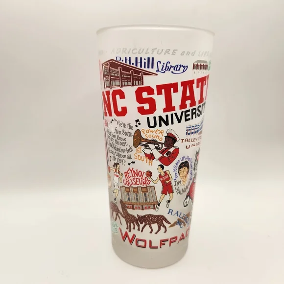 Catstudio NC State University Collegiate Frosted Glass - Wolfpack Ncsu Raleigh - Picture 4 of 8